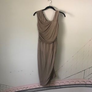 Bebe ruched asymmetrical dress